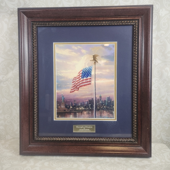 Thomas Kinkade Other - Thomas Kinkade 'The Light of Freedom' Double Mat Framed Print